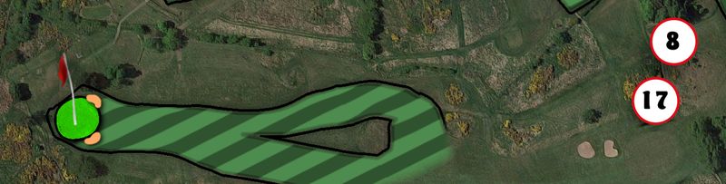Hole 8 & 17 — tee positions and layout