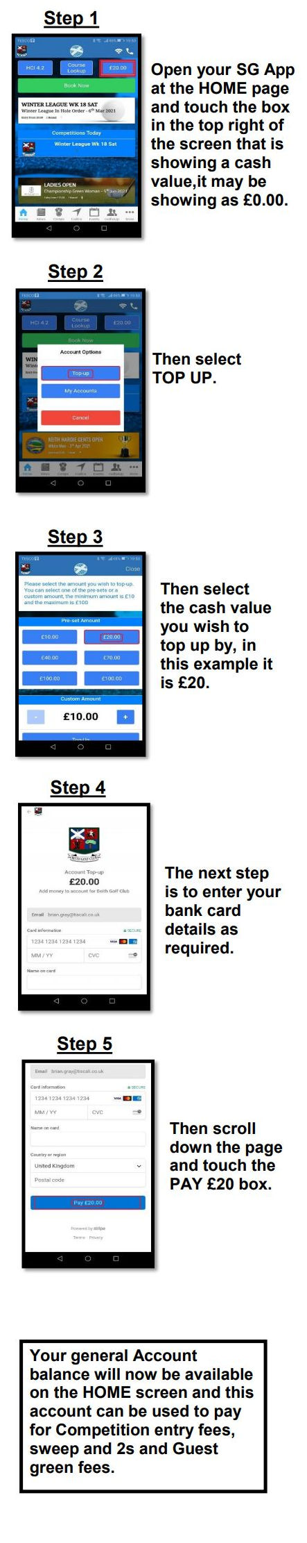 How to Top Up General Account 